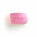 Piece of pink SOAP 3d rendering