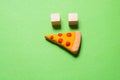 Piece of pizza Icon as cooking concept