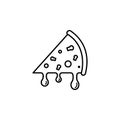 piece of pizza icon. Element of food and drinks icon for mobile concept and web apps. Thin line piece of pizza icon can be used Royalty Free Stock Photo