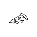 a piece of pizza icon. Element of food icon for mobile concept and web apps. Thin line a piece of pizza icon can be used for web Royalty Free Stock Photo