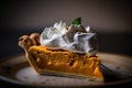 piece pumpkin pie dessert illustration Generative AI