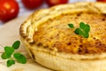Piece of Quiche Lorraine ,close up Royalty Free Stock Photo