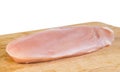 Piece of raw chicken on wooden Royalty Free Stock Photo