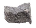 piece of raw Chromite rock isolated on white