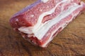 A piece of raw pork belly Royalty Free Stock Photo