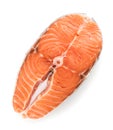 Piece of raw salmon isolated Royalty Free Stock Photo