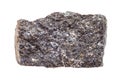 Piece of raw Sphalerite ore isolated on white