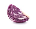Piece of red cabbage on white background Royalty Free Stock Photo