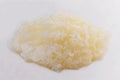A piece of rehydrated snow or white fungus, Tremella fuciformis, ready for consumption, isolated on white