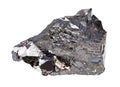 piece of rough Sphalerite (zink ore) rock isolated Royalty Free Stock Photo