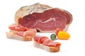 Piece of serrano ham Royalty Free Stock Photo