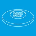 Piece of soap icon, outline style