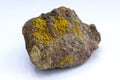 Piece of Soddyite mineral from Swambo, Congo. Royalty Free Stock Photo