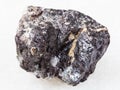 piece of Sphalerite ore on white marble Royalty Free Stock Photo