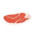 Piece of steak, meat food product, uncooked raw meat slice for butcher shop assortment