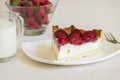 A Piece of Strawberry Cream Cheese Pie Royalty Free Stock Photo