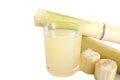 Piece of sugarcane juice in a glass Royalty Free Stock Photo