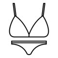 Piece swimsuit icon, outline style
