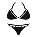 Piece swimsuit icon, simple style Royalty Free Stock Photo