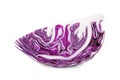 Piece of tasty fresh red cabbage isolated on white Royalty Free Stock Photo