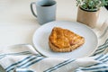 Piece of tasty homemade apple pie Royalty Free Stock Photo