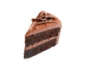 Piece of tasty homemade chocolate cake Royalty Free Stock Photo