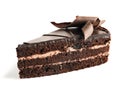 Piece of tasty homemade chocolate cake Royalty Free Stock Photo