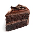 Piece of tasty homemade chocolate cake Royalty Free Stock Photo