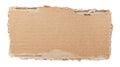 Piece of torn cardboard on a white background. Torn cardboard isolate Royalty Free Stock Photo