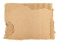 Piece of torn cardboard on a white background. Torn cardboard isolate Royalty Free Stock Photo