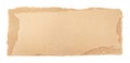 Piece of torn cardboard on a white background. Torn cardboard isolate Royalty Free Stock Photo