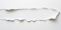 A piece of torn white paper against a plain background, showcasing texture and simplicity Royalty Free Stock Photo