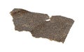 Piece of used sandpaper on a white background Royalty Free Stock Photo