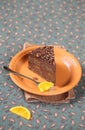 Piece of Vegan Chocolate Orange Truffle Cake