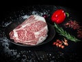 Piece of Wagyu beef steak. Japanese premium product