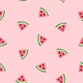 Piece watermelon seamless pattern vector