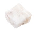 piece of white Calcite rock isolated on white