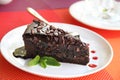 Piece of Zacher chocolate cake Royalty Free Stock Photo