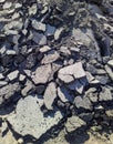 pieces of asphalt stacked in a pile. Royalty Free Stock Photo