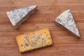 Pieces of blue cheese and Blacksticks Blue Cheese Royalty Free Stock Photo
