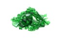 Pieces of broken green glass Royalty Free Stock Photo