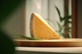 pieces cheese, advertising mockup generative ai
