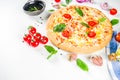 Pieces of cheesy pizza Margarita Royalty Free Stock Photo