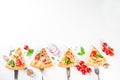 Pieces of cheese pizza Margarita Royalty Free Stock Photo