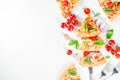 Pieces of cheese pizza Margarita Royalty Free Stock Photo