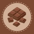 Pieces of Chocolate Block Vector