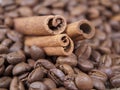 Cinnamon and coffee Royalty Free Stock Photo