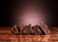 Pieces dark chocolate Royalty Free Stock Photo