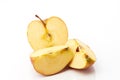 Pieces of delicius apple isolated Royalty Free Stock Photo