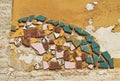 Pieces of destroyed mosaic